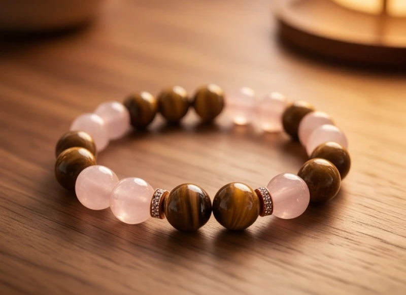 Các loại đá phong thủy hành Hỏa và Thổ như thạch anh hồng và mắt hổ giúp tăng cường sinh khí cho bản mệnh