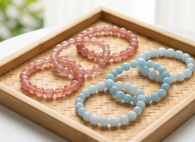 Các mẫu vòng tay đá tự nhiên phân khúc trung cấp với màu sắc tươi sáng và độ trong trẻo cao