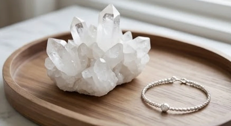 Mệnh Thủy hợp màu gì: Bảng tra cứu và cách hóa giải màu kỵ 5 Vòng tay đá thạch anh trắng sáng bóng và trang sức ánh kim giúp người mệnh thủy cân bằng năng lượng