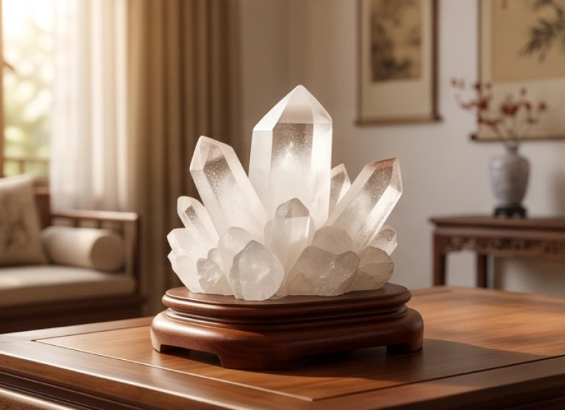 Linh vật phong thủy tuổi Mão: danh sách kiêng kỵ và cách an vị 4 Khối đá thạch anh trắng trong trẻo được mài giũa cẩn thận tỏa ra năng lượng tích cực