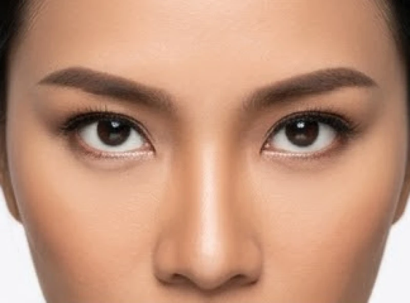 Đôi mắt hạ tam bạch với khoảng trắng hở rõ phía dưới con ngươi tạo vẻ ngoài sắc sảo
