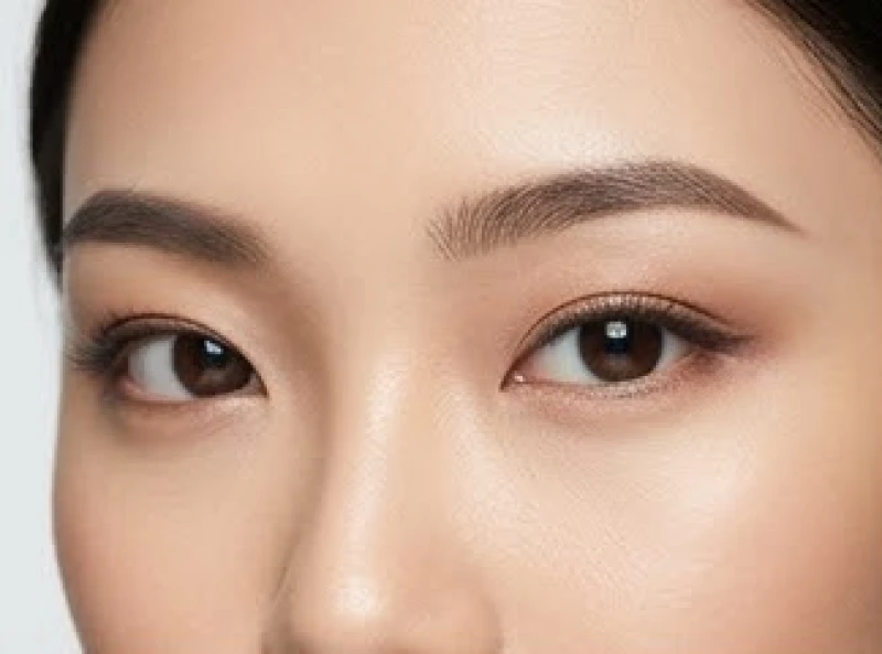 Đôi mắt xếch với phần đuôi vếch cao đặc trưng trên khuôn mặt của người châu Á