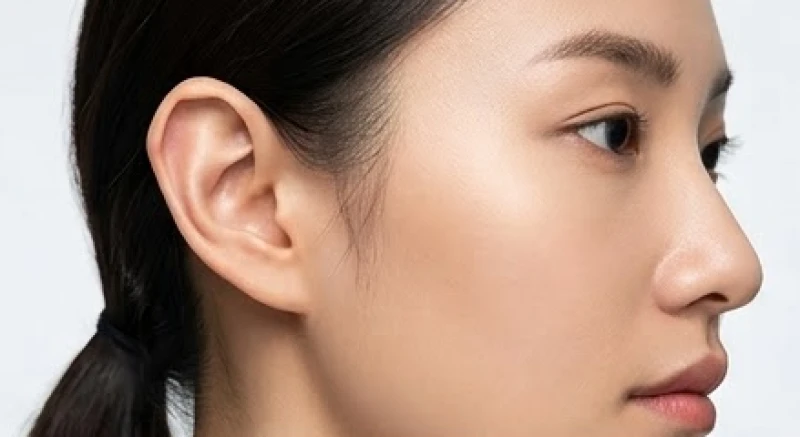 Phần sụn vành tai trên nhọn và vểnh ra phía trước của người có tướng tai dơi