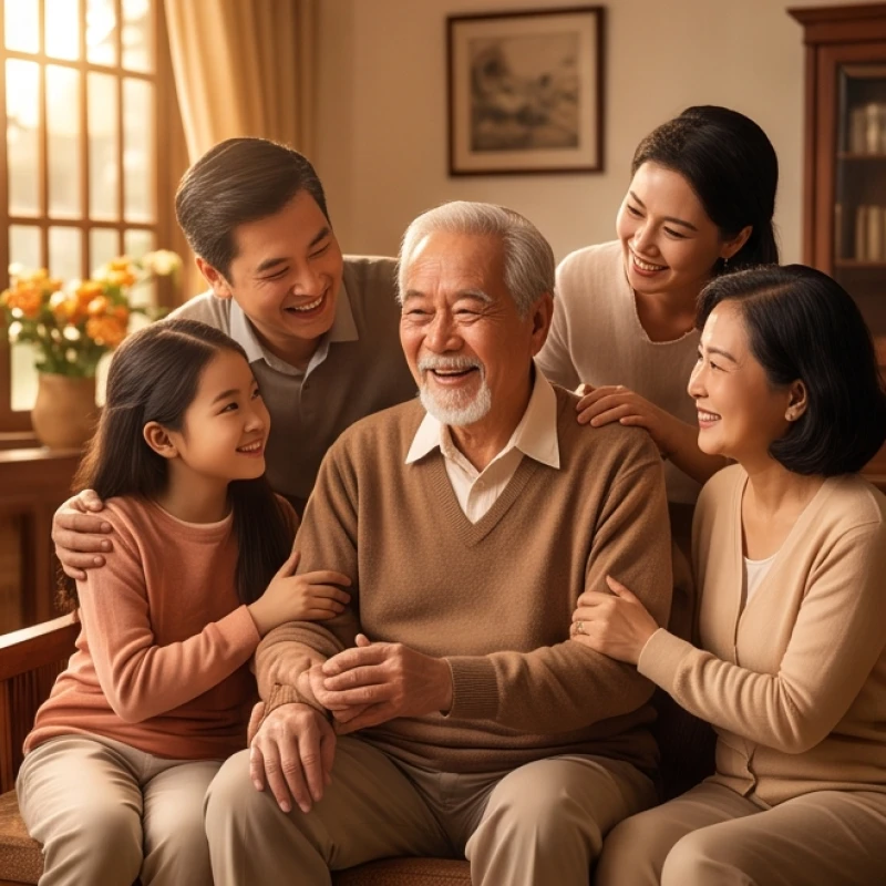 Tử vi trọn đời tuổi Bính Tuất 1946 nam mạng: Chi tiết hậu vận 5 Nụ cười rạng rỡ của người ông khi được con cháu quây quần sum vầy bên mâm cơm gia đình truyền thống