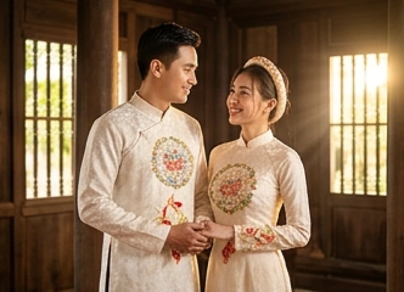 Tuổi Mão Nên Cưới Vào Năm Nào: Luật Nam Nữ và Thủ Tục Hóa Giải 1 Cặp đôi cô dâu chú rể rạng rỡ trong ngày trọng đại, chọn đúng năm cưới cát lợi để nghênh đón vượng khí