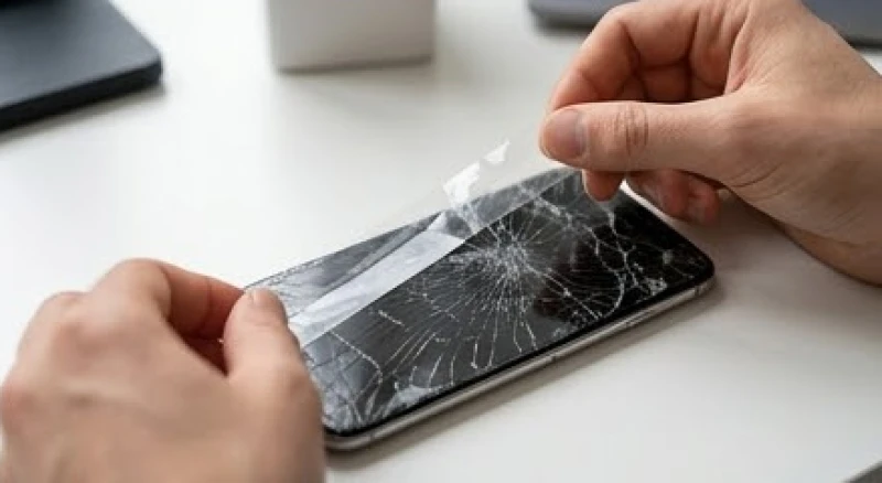 Vỡ màn hình điện thoại là điềm gì: Cách xả xui và xử lý an toàn 6 Dán một lớp băng dính trong suốt đè lên khu vực kính nứt rạn để bảo vệ ngón tay khi vuốt chạm