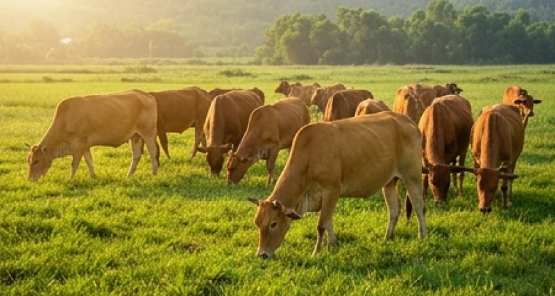 Mơ thấy đàn bò điềm báo gì: Giải mã hành vi & số tổ hợp 2 Đàn bò bình yên gặm cỏ xanh mướt trên cánh đồng rộng bao la