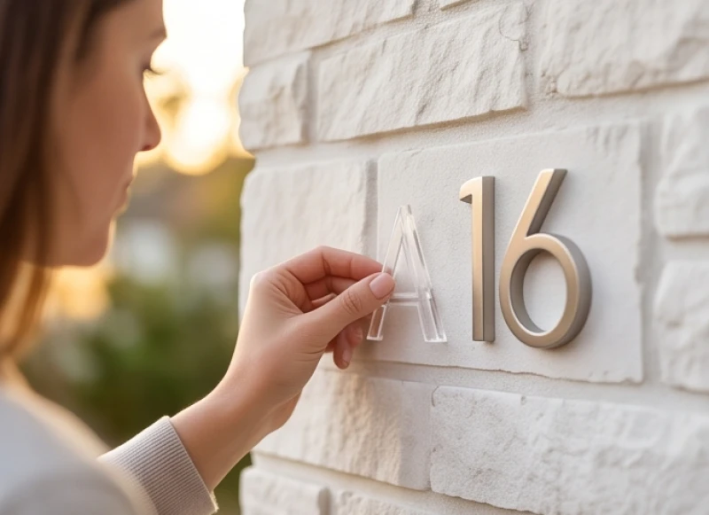 Cách chọn số nhà hợp tuổi Tý: công thức tính và mẹo hóa giải 9 Gia chủ dùng một miếng decal chữ cái nhỏ dán tinh tế cạnh biển số nhà để cân bằng ngũ hành