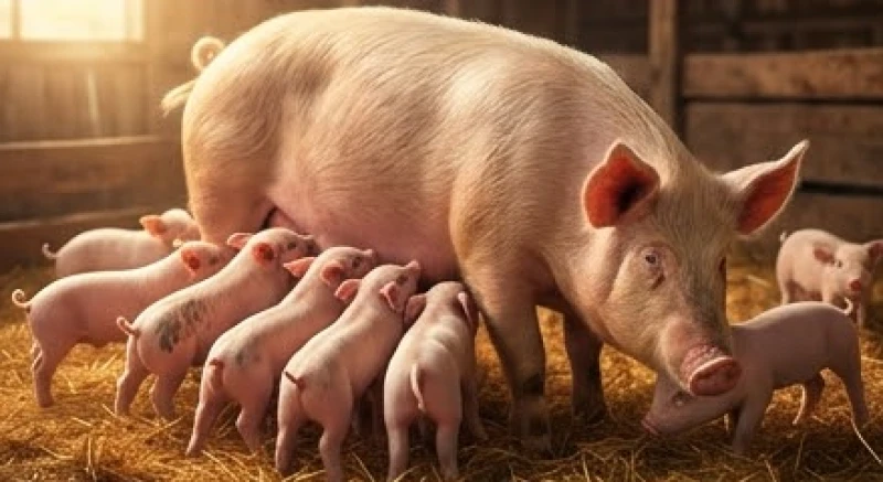 Đàn lợn con khỏe mạnh tranh nhau bú sữa mẹ dưới ánh nắng ấm áp phản ánh cơ hội kinh doanh liên tục tìm đến