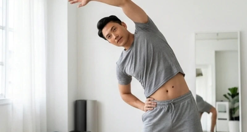 Nam giới châu Á có vóc dáng khỏe khoắn thể hiện nốt ruồi đặc trưng nằm ở vị trí tài lộc ngay dưới rốn