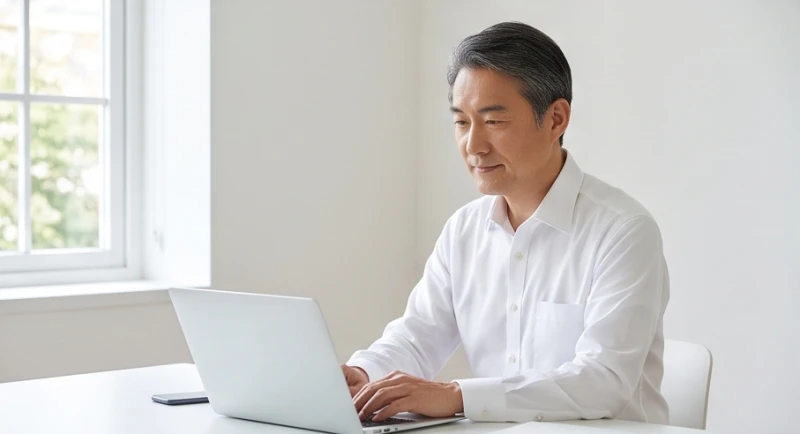 Người đàn ông trưởng thành thể hiện sự điềm tĩnh và bản lĩnh trong công việc kinh doanh