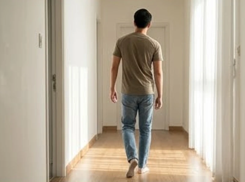 Dáng đi nghiêng vẹo và lệch vai khiến trọng tâm cơ thể mất thăng bằng trong từng bước chân chuyển động