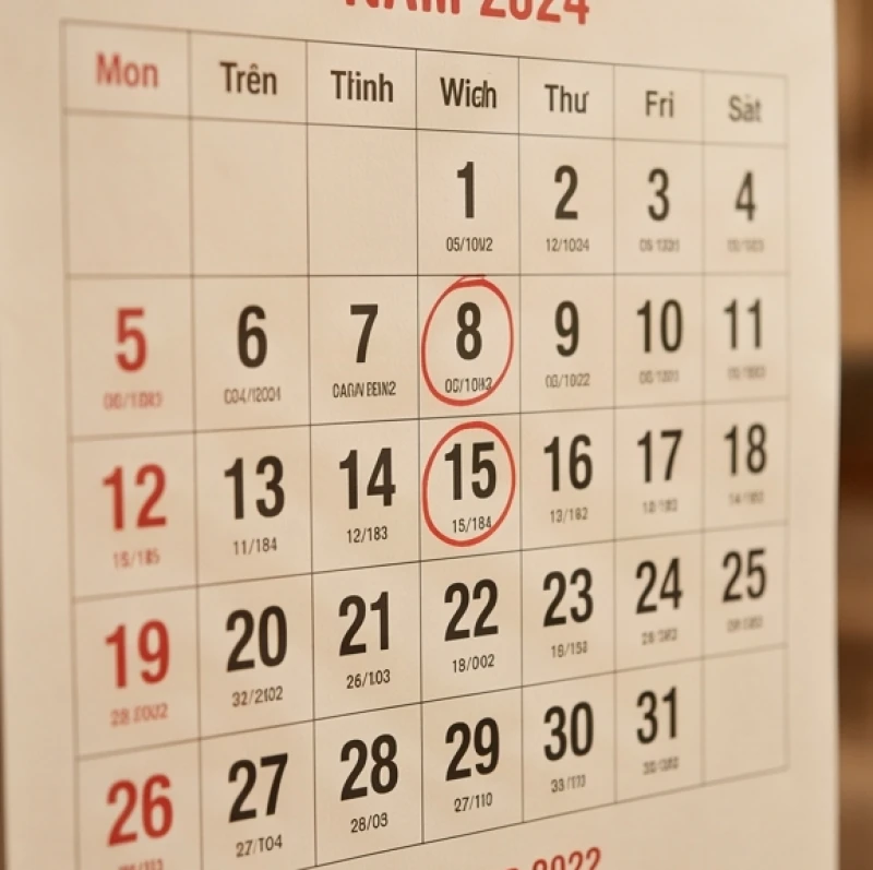 Sao hạn tuổi Sửu năm 2027: Bảng tra cứu và bài bản cúng lễ 9 Cuốn lịch treo tường được đánh dấu đỏ vào những tháng có rủi ro cao
