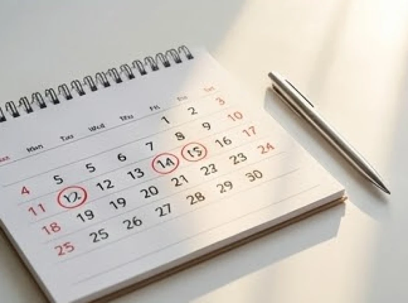 Bút mực đỏ khoanh tròn cẩn thận vào những ngày hoàng đạo rước xe trên tờ lịch để bàn
