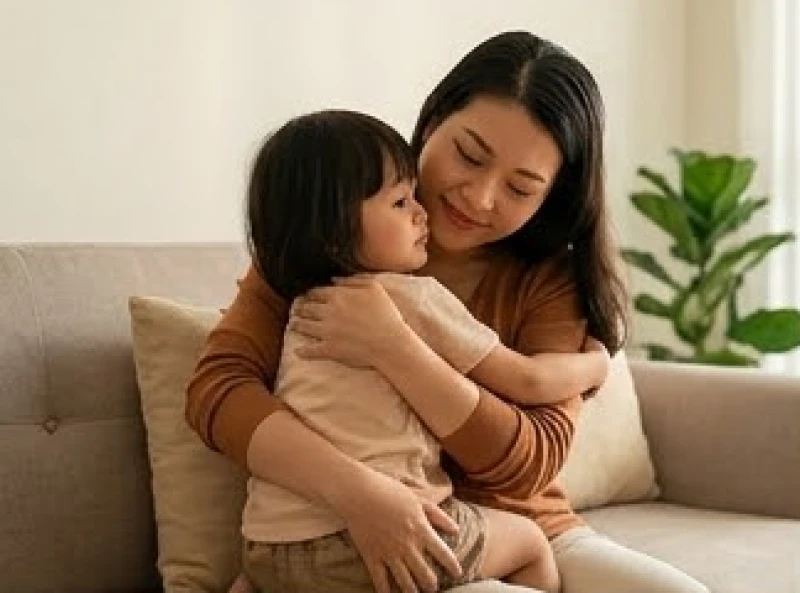 Mơ thấy người nhà chết: Điềm báo tâm linh & cách trấn an 5 Người mẹ mỉm cười ôm chặt đứa con nhỏ vào lòng để kết nối tình cảm gia đình trong phòng khách