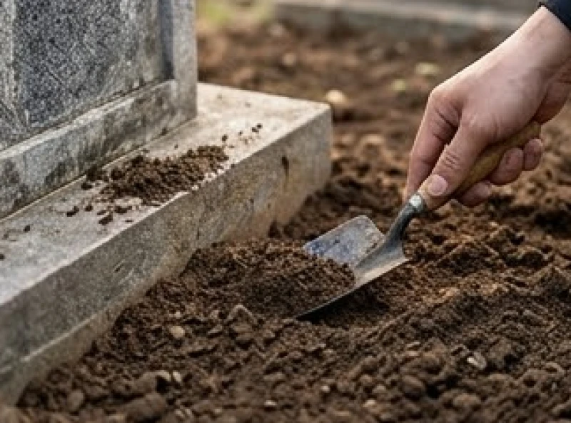 Văn khấn tạ mộ: Trình tự hành lễ và bài cúng đúng nghi thức 10 Xẻng nhỏ xúc lớp đất phù sa tơi xốp để bồi hoàn lại phần đất bị sụt lún quanh bia mộ