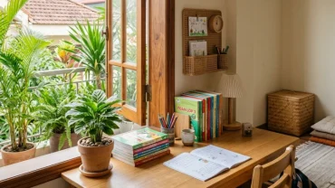 Cách xác định đặt bàn học hướng nào cho trẻ tuổi thân giúp tối ưu không gian học tập