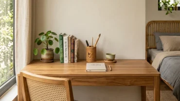 Không gian phòng ngủ của bé với cách bố trí đặt bàn học hướng nào cho trẻ tuổi Tý giúp tăng cường sự tập trung