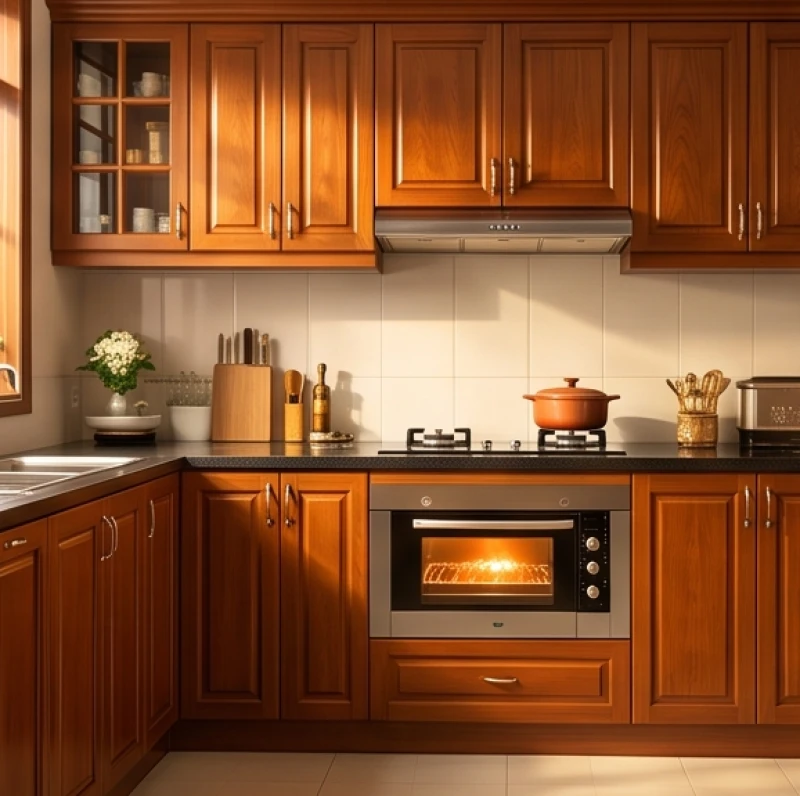 Căn bếp tiện nghi được bố trí tại góc xấu và nhìn về hướng cát lợi