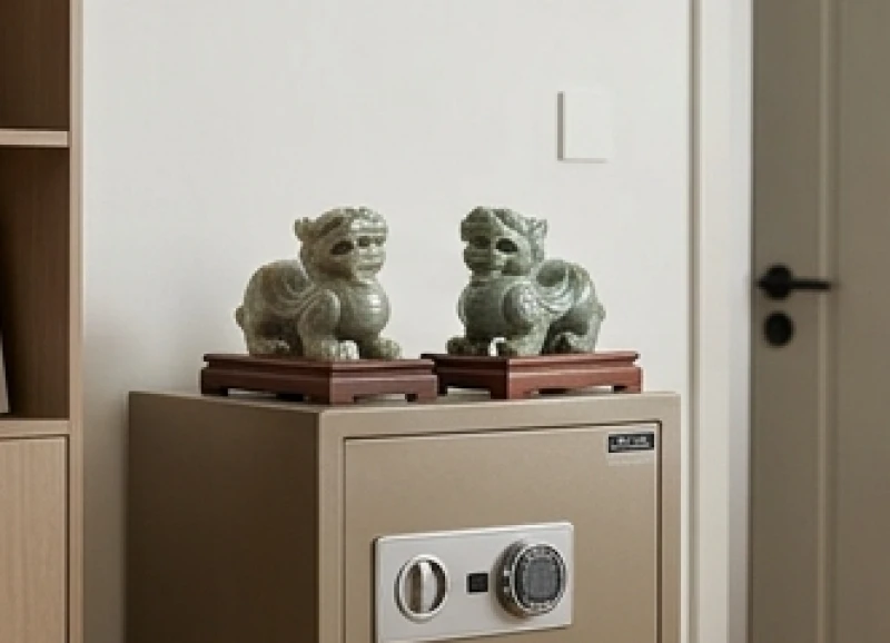 Tỳ Hưu phong thủy tuổi Tý: Chọn chất liệu và hướng an vị 9 Cặp linh vật tỳ hưu đặt ngay ngắn trên nóc két sắt hướng ra cửa phòng