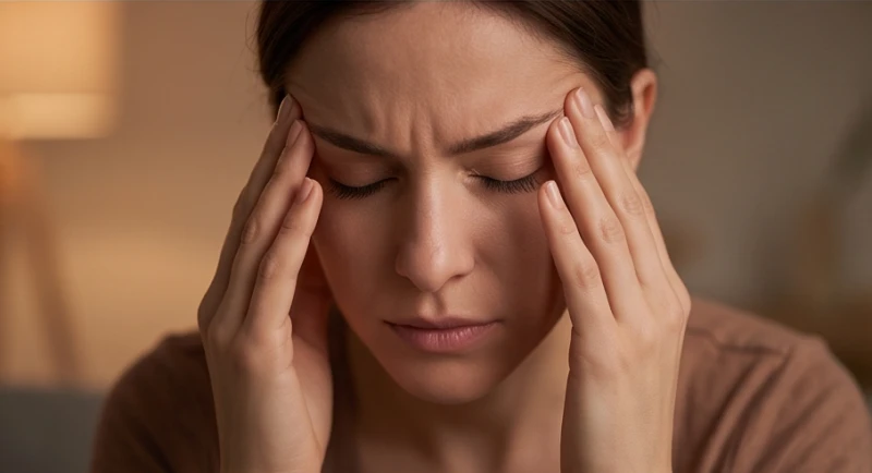 Mơ thấy vùng kín của phụ nữ là điềm báo gì, đánh số mấy? 7 Bàn tay xoa nhẹ thái dương thể hiện trạng thái kiệt sức tinh thần do áp lực công việc và biến cố tình cảm