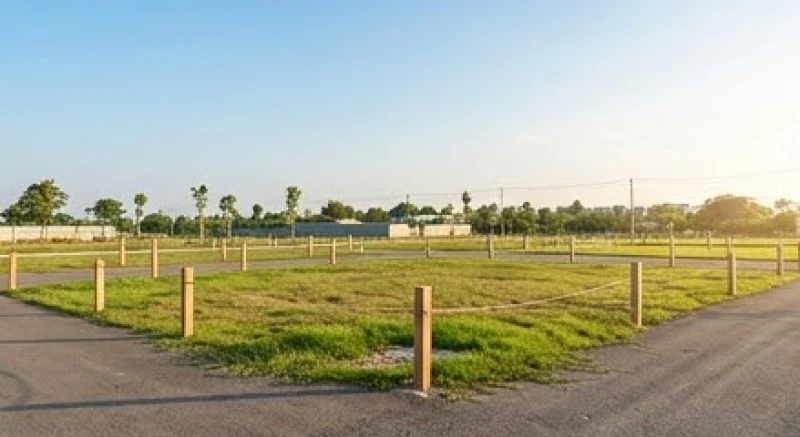 Mơ thấy mua bán nhà đất: Giải mã điềm báo và con số may mắn 4 Bãi đất nền vuông vắn đã được cắm cọc mốc giới rõ ràng nằm chờ những dự án quy hoạch và phát triển mới