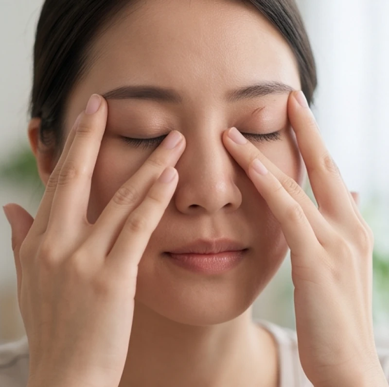Giật mắt là điềm gì? Bảng tra 24h nam nữ & cách khắc phục 8 Kỹ thuật dùng hai ngón tay trỏ day ấn nhẹ nhàng vào huyệt thái dương để dứt điểm cơn nháy mắt