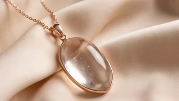 Mặt dây chuyền phong thủy tuổi dậu bằng đá tự nhiên tinh xảo trên nền lụa mềm mại