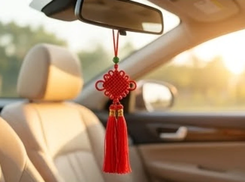 Vật phẩm treo xe cho người tuổi Sửu: chọn theo mệnh và tẩy uế 4 Khánh treo xe có tua rua màu đỏ rực rỡ phù hợp cho người tuổi Sửu mang bản mệnh Hỏa