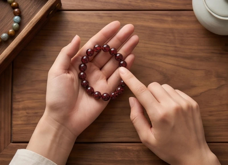 Vòng tay đá phong thủy tuổi Mão: Chọn size, số hạt và bảng giá 6 Bàn tay đang tỉ mỉ đếm từng hạt vòng đá để chọn con số mang ý nghĩa may mắn