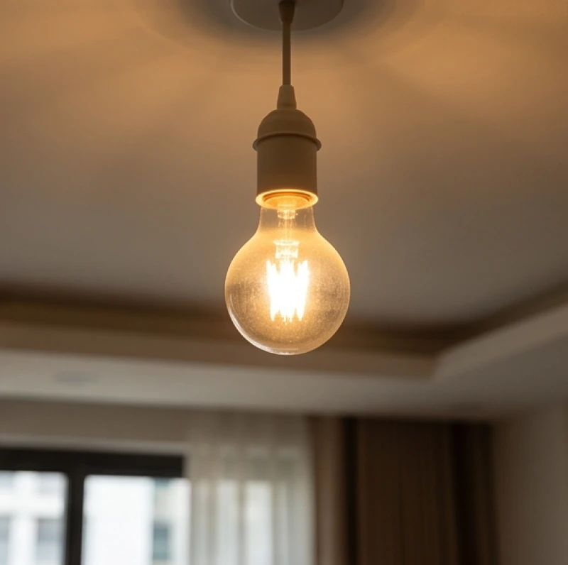 Bóng đèn chiếu sáng trong phòng có dấu hiệu chập chờn và nhấp nháy liên tục