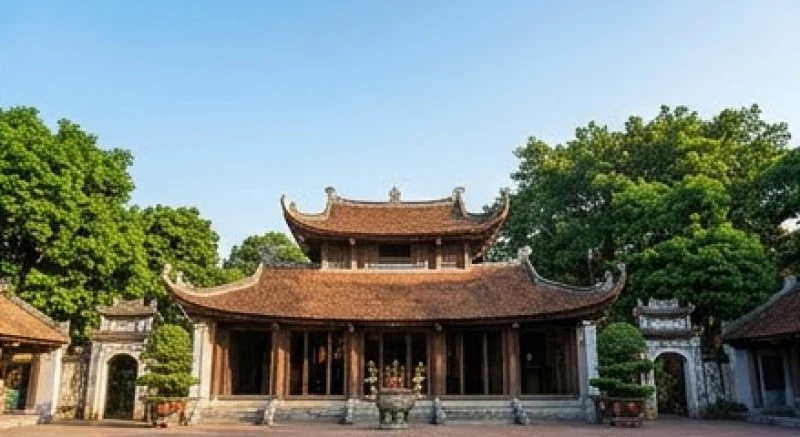 Văn khấn Đức Ông Đệ Tam Cửa Suốt: Bài khấn và cách sắm lễ chuẩn 2 Kiến trúc uy nghi của đền Cửa Ông tại Cẩm Phả Quảng Ninh trong ánh nắng sớm