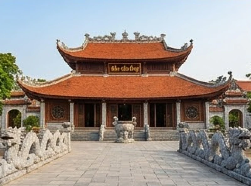 Kiến trúc đền Cửa Ông uy nghi, nơi thờ phụng Hưng Nhượng Đại Vương Trần Quốc Tảng