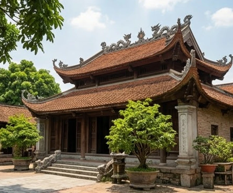 Văn khấn Mẫu Thoải tại Đền Ghềnh: Cách sắm lễ và bài khấn chuẩn 1 Quang cảnh cổ kính của Đền Ghềnh tại Long Biên nơi thờ cúng Mẫu Thoải