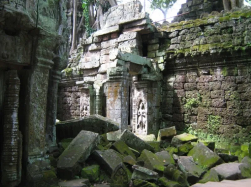 Đền Ta Prohm đổ nát. (Colnav Nguyen)