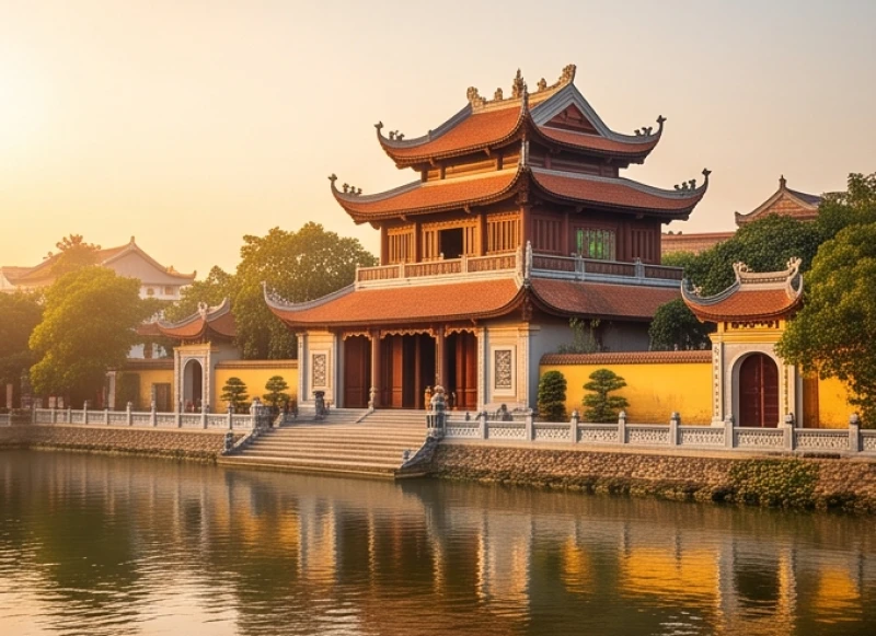 Văn khấn Quan Lớn Tuần Tranh: Bài khấn chuẩn và cẩm nang dâng lễ 2 Ngôi đền truyền thống uy nghi nằm yên bình bên dòng sông gắn liền với tín ngưỡng thờ thần vực nước