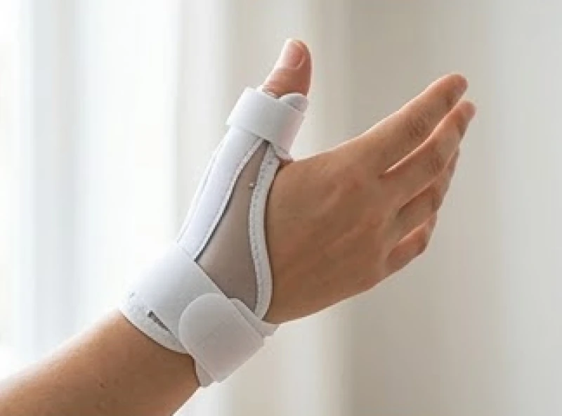Ngón cái cong ra sau: Ý nghĩa tướng số và góc đo chuẩn y khoa 7 Đai nẹp y tế chuyên dụng quấn quanh cổ tay và cố định chắc chắn phần gốc ngón tay cái