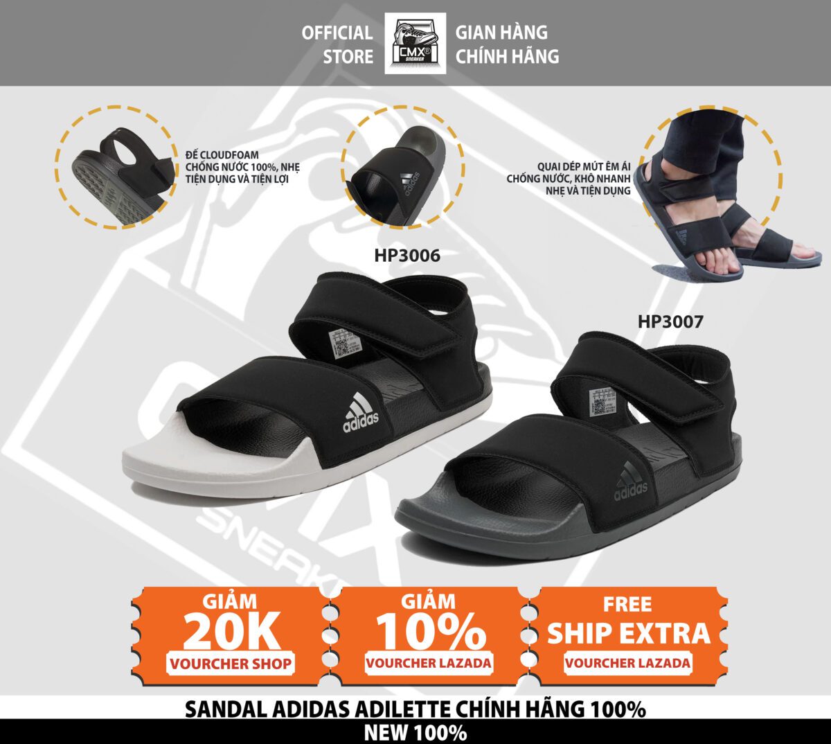 Dép Sandal Nam Adidas Quai Hậu Giá Tốt T10/2023 | Mua tại Lazada.vn