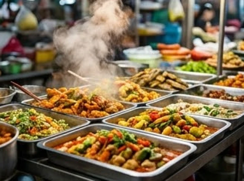 Mơ thấy đi chợ: Giải mã điềm báo tài lộc & bộ số may mắn 6 Sạp bán các món ăn nấu sẵn thơm ngon bốc khói nghi ngút phục vụ thực khách ngay tại chợ