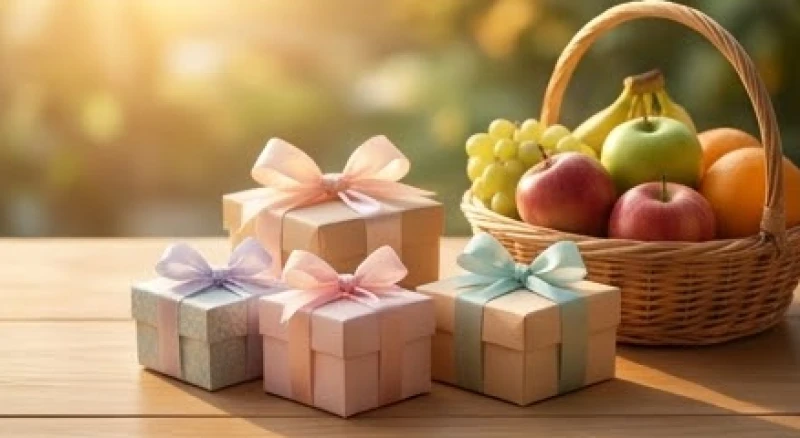 Mơ thấy bà đẻ là điềm gì? Giải mã bối cảnh & con số may mắn 6 Những hộp quà nhỏ nhắn được thắt nơ xinh xắn đặt cạnh giỏ trái cây tươi trên bàn gỗ