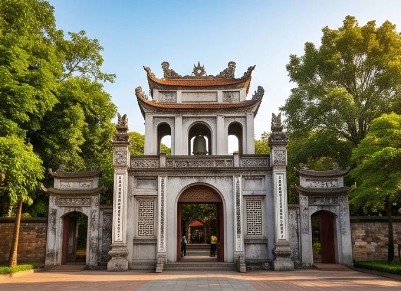 Văn khấn Đền Lảnh Giang: nguyên văn chuẩn và thứ tự dâng lễ 1 Cổng Tam Quan rêu phong cổ kính của Đền Lảnh Giang tại Duy Tiên Hà Nam