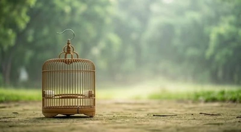 Văn khấn thả chim phóng sinh: Bài cúng chuẩn và cách thả an toàn 1 Lồng chim bằng nan tre được đặt ngay ngắn tại một không gian vắng vẻ nhiều cây xanh trước khi hành lễ