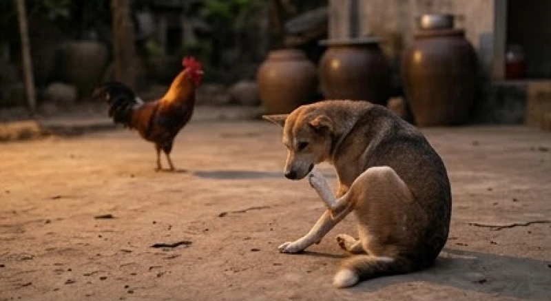 Chó lê trôn là điềm gì: Giải mã tâm linh và cách xử lý bệnh lý 2 Con chó chà xát mông xuống đất vào ban đêm báo hiệu những điềm xui xẻo theo dân gian