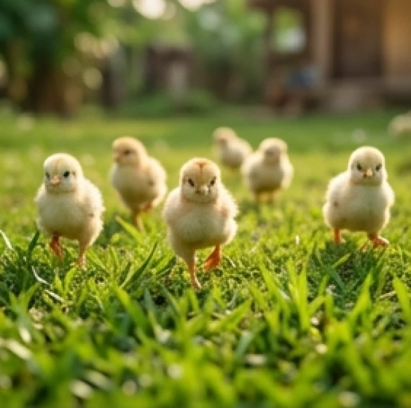 Giải mã mơ thấy gà con: Điềm báo chi tiết và bộ số tài lộc 1 Đàn gà con chạy lăng xăng trên cỏ xanh là hình ảnh điển hình khi bạn nằm mơ thấy gà con đầy sức sống