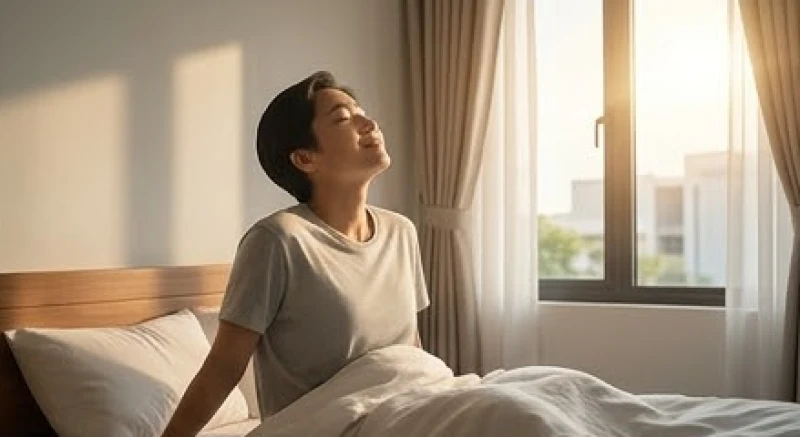 Sự nhẹ nhõm và thanh thản trên gương mặt sau khi tỉnh giấc từ chiêm bao thấy người thân đã khuất