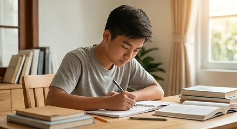 Học sinh đang tập trung ôn luyện thi cử với tâm lý minh mẫn sau khi mơ thấy em bé trai khỏe mạnh