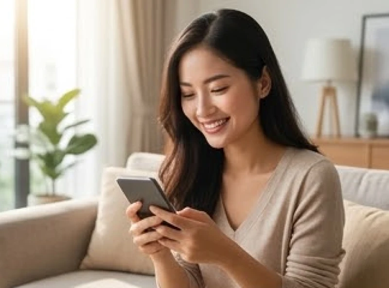 Nhảy mũi ở nữ là điềm gì: Tra cứu theo giờ và phân biệt nam nữ 3 Cô gái mỉm cười hạnh phúc khi nhận được tin nhắn điện thoại sau khi nhảy mũi vào giờ Dậu