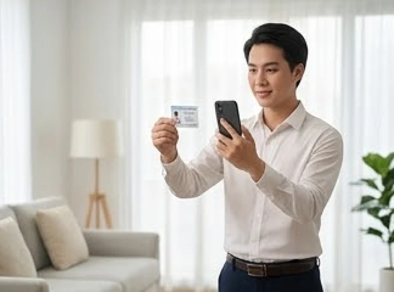 Quy trình quét khuôn mặt eKYC diễn ra nhanh chóng thông qua ứng dụng di động an toàn
