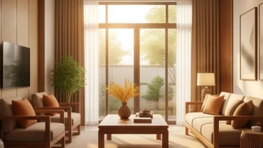 Không gian phòng khách thiết kế chuẩn phong thủy hợp hướng người sinh năm Đinh Dậu 1957