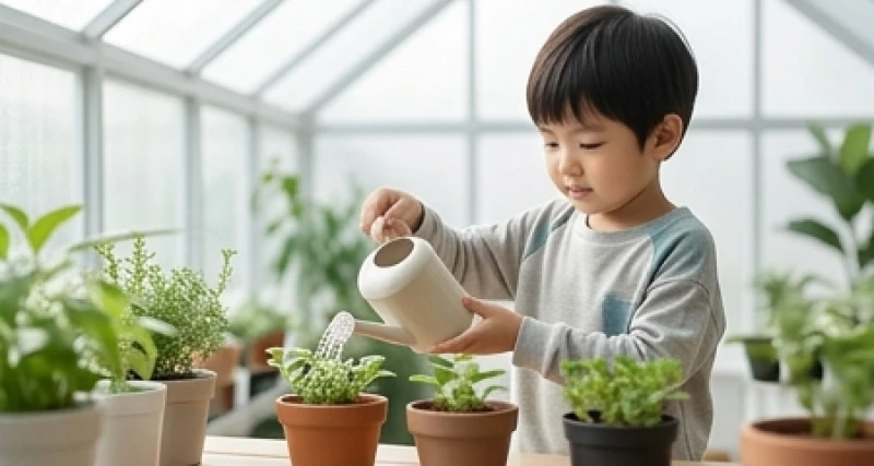 Tuổi Mậu Tuất 2018: Bản Mệnh, Hướng Hợp Và Cách Hóa Giải Hạn 2 Đứa trẻ đang vui vẻ chăm sóc cây xanh mô phỏng ngành nông nghiệp sinh thái phù hợp với người mệnh Mộc